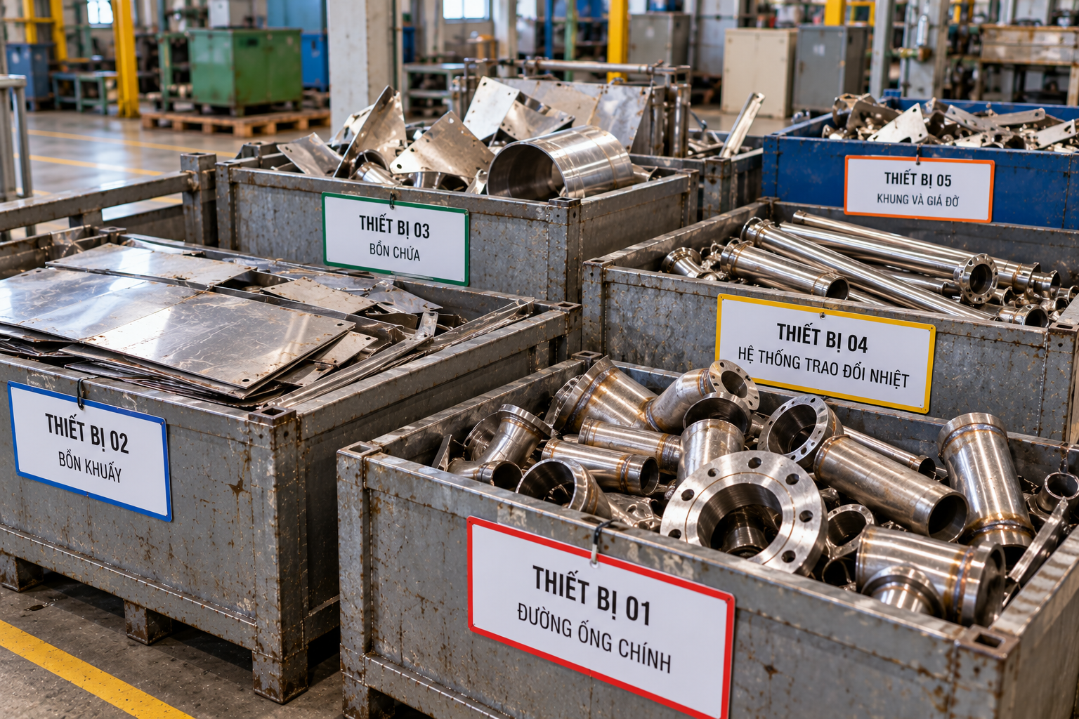 Các nhóm thu hồi từ những vị trí thiết bị khác nhau được đánh dấu riêng