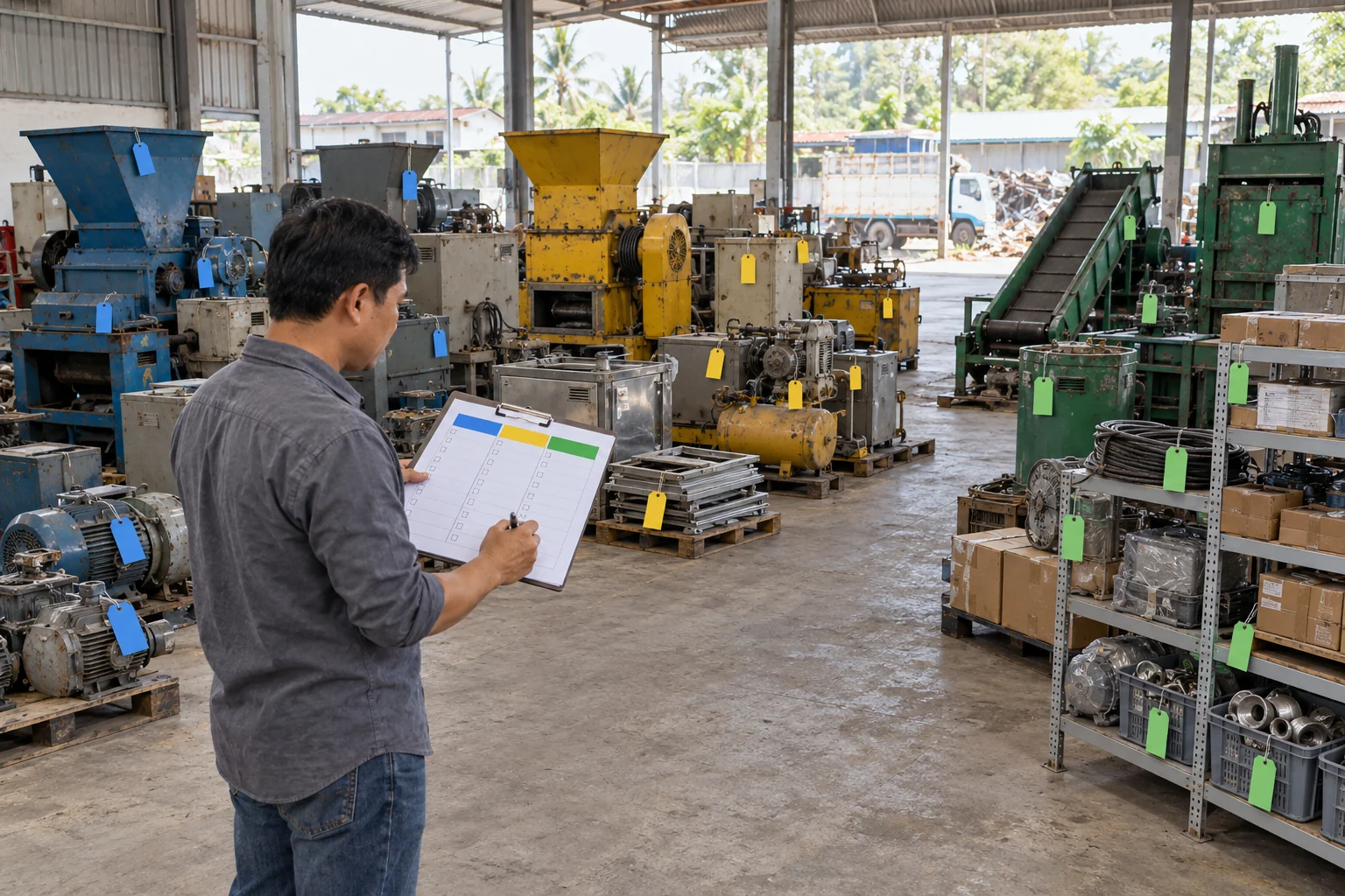 Chia tài sản thành phần mang đi, phần bán và phần chờ xác nhận.