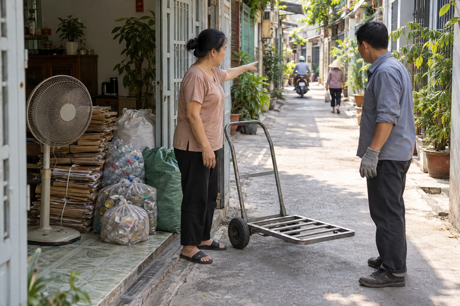 Xem cửa nhà, đoạn hẻm và danh sách đồ trước khi hẹn lấy hàng.