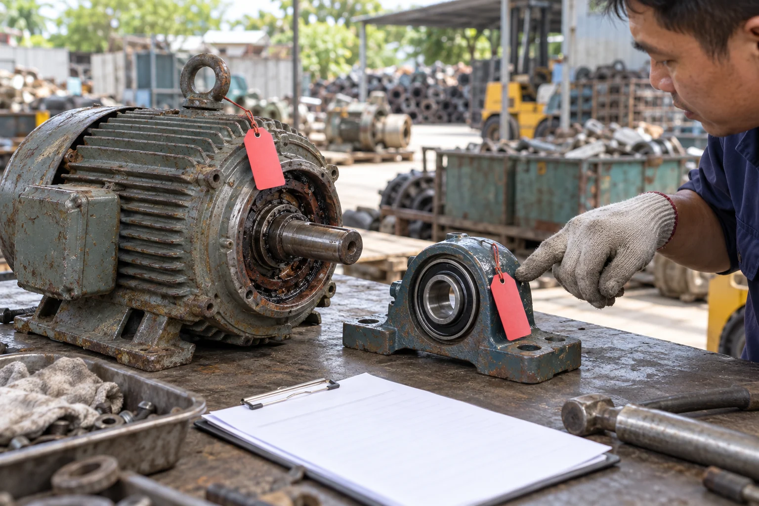 Giữ dấu nhận diện của thiết bị cho các bộ phận thay ra từ bảo trì.
