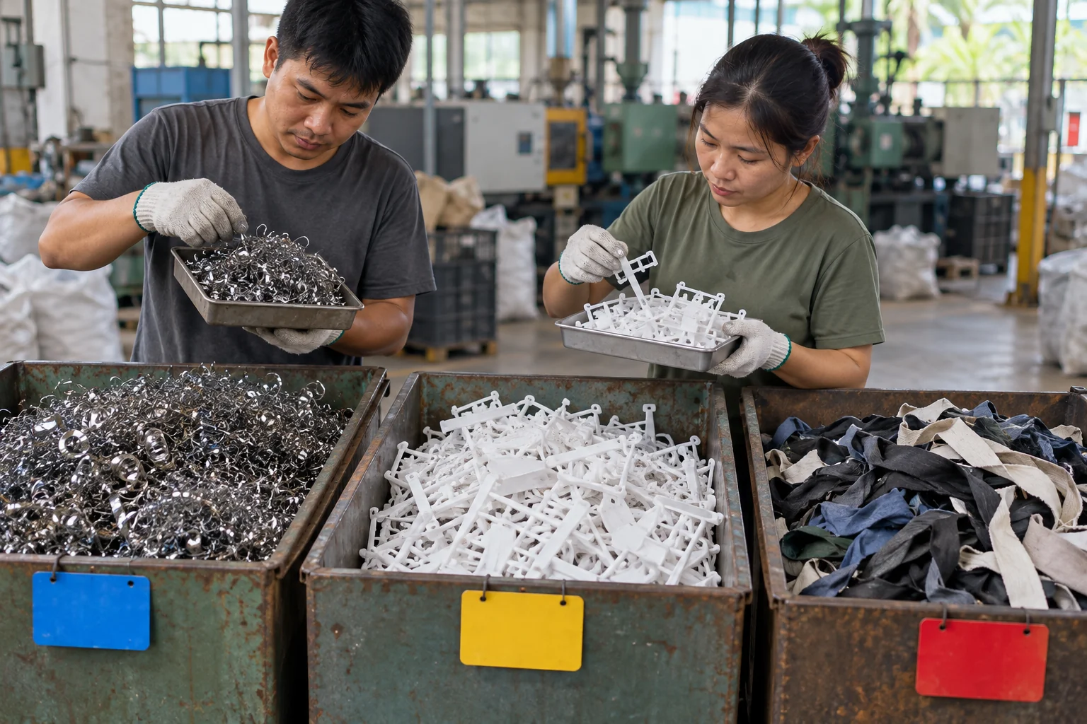 Giữ thông tin nguồn chuyền và nhóm nguyên liệu cho từng vật chứa.