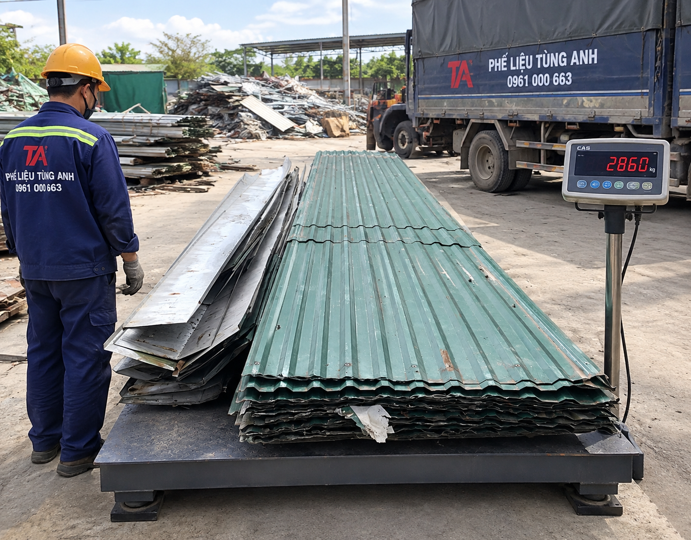 Cân phế liệu tôn