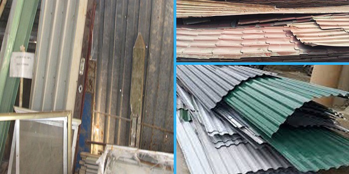 Tôn xây dựng dư và tôn tháo mái được tập kết riêng
